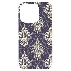 Vintage Texture, Floral Retro Background, Patterns, iPhone 14 Pro Black UV Print Case