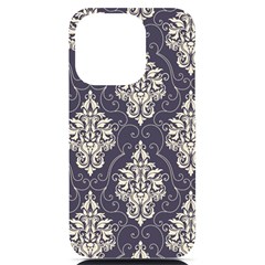 Vintage Texture, Floral Retro Background, Patterns, Iphone 14 Pro Black Uv Print Case by nateshop