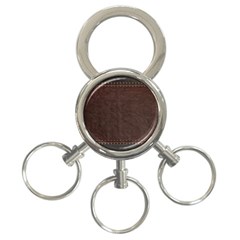 Black Leather Texture Leather Textures, Brown Leather Line 3-ring Key Chain by nateshop