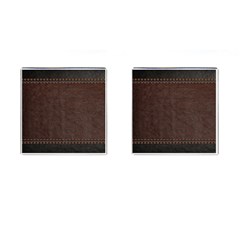 Black Leather Texture Leather Textures, Brown Leather Line Cufflinks (square) by nateshop