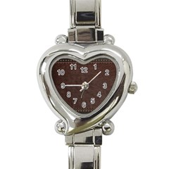 Black Leather Texture Leather Textures, Brown Leather Line Heart Italian Charm Watch by nateshop