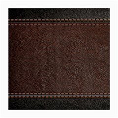 Black Leather Texture Leather Textures, Brown Leather Line Medium Glasses Cloth (2 Sides) by nateshop