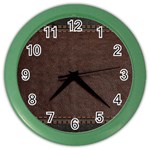 Black Leather Texture Leather Textures, Brown Leather Line Color Wall Clock Front