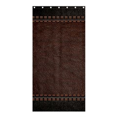 Black Leather Texture Leather Textures, Brown Leather Line Shower Curtain 36  X 72  (stall)  by nateshop