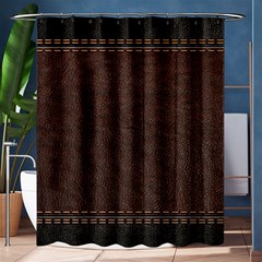 Black Leather Texture Leather Textures, Brown Leather Line Shower Curtain 60  X 72  (medium)  by nateshop