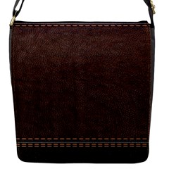 Black Leather Texture Leather Textures, Brown Leather Line Flap Closure Messenger Bag (s) by nateshop