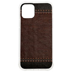 Black Leather Texture Leather Textures, Brown Leather Line Iphone 12/12 Pro Tpu Uv Print Case by nateshop