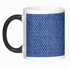 Blue Denim Texture Macro, Blue Denim Background, Jeans Background, Jeans Textures, Fabric Background Morph Mug by nateshop