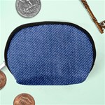 Blue Denim Texture Macro, Blue Denim Background, Jeans Background, Jeans Textures, Fabric Background Accessory Pouch (Medium) Back