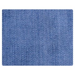 Blue Denim Texture Macro, Blue Denim Background, Jeans Background, Jeans Textures, Fabric Background Two Sides Premium Plush Fleece Blanket (medium) by nateshop