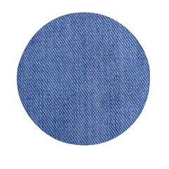 Blue Denim Texture Macro, Blue Denim Background, Jeans Background, Jeans Textures, Fabric Background Mini Round Pill Box by nateshop