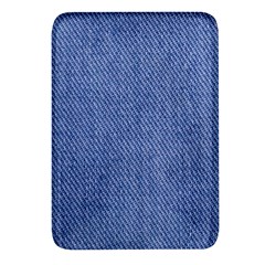 Blue Denim Texture Macro, Blue Denim Background, Jeans Background, Jeans Textures, Fabric Background Rectangular Glass Fridge Magnet (4 Pack) by nateshop