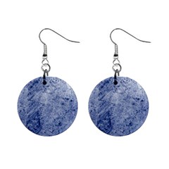 Blue Grunge Texture, Wall Texture, Blue Retro Background Mini Button Earrings by nateshop