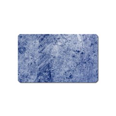 Blue Grunge Texture, Wall Texture, Blue Retro Background Magnet (name Card) by nateshop