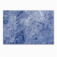 Blue Grunge Texture, Wall Texture, Blue Retro Background Postcards 5  X 7  (pkg Of 10) by nateshop