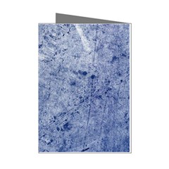 Blue Grunge Texture, Wall Texture, Blue Retro Background Mini Greeting Cards (pkg Of 8) by nateshop