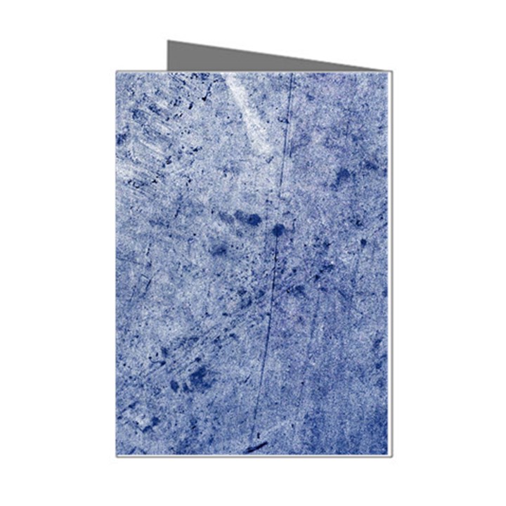 Blue Grunge Texture, Wall Texture, Blue Retro Background Mini Greeting Cards (Pkg of 8)