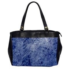 Blue Grunge Texture, Wall Texture, Blue Retro Background Oversize Office Handbag by nateshop