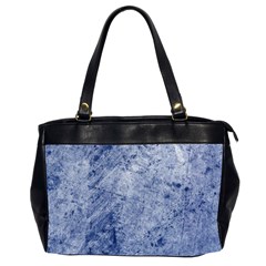 Blue Grunge Texture, Wall Texture, Blue Retro Background Oversize Office Handbag (2 Sides) by nateshop