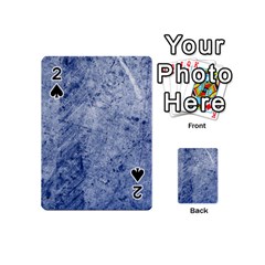 Blue Grunge Texture, Wall Texture, Blue Retro Background Playing Cards 54 Designs (mini) by nateshop