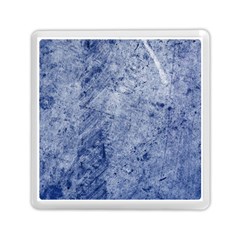 Blue Grunge Texture, Wall Texture, Blue Retro Background Memory Card Reader (square)