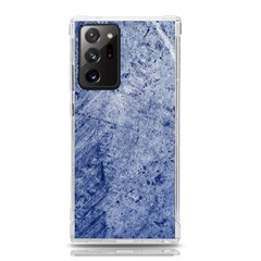 Blue Grunge Texture, Wall Texture, Blue Retro Background Samsung Galaxy Note 20 Ultra Tpu Uv Case by nateshop