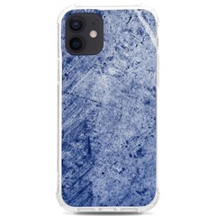 Blue Grunge Texture, Wall Texture, Blue Retro Background Iphone 12/12 Pro Tpu Uv Print Case by nateshop