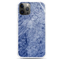 Blue Grunge Texture, Wall Texture, Blue Retro Background Iphone 12 Pro Max Tpu Uv Print Case by nateshop