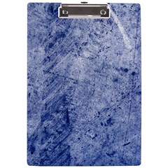 Blue Grunge Texture, Wall Texture, Blue Retro Background A4 Acrylic Clipboard by nateshop