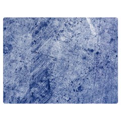 Blue Grunge Texture, Wall Texture, Blue Retro Background Two Sides Premium Plush Fleece Blanket (extra Small) by nateshop