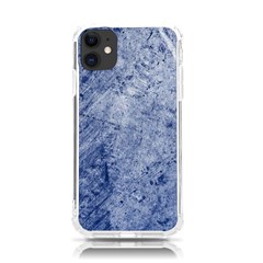 Blue Grunge Texture, Wall Texture, Blue Retro Background Iphone 11 Tpu Uv Print Case by nateshop