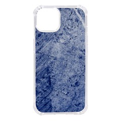 Blue Grunge Texture, Wall Texture, Blue Retro Background Iphone 14 Tpu Uv Print Case by nateshop