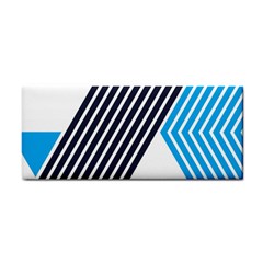 Blue Lines Background, Retro Backgrounds, Blue Hand Towel by nateshop