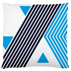 Blue Lines Background, Retro Backgrounds, Blue Standard Premium Plush Fleece Cushion Case (one Side) by nateshop