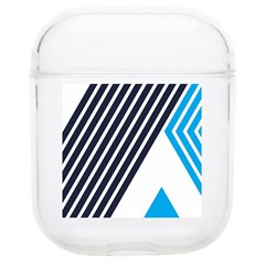 Blue Lines Background, Retro Backgrounds, Blue Soft Tpu Airpods 1/2 Case by nateshop