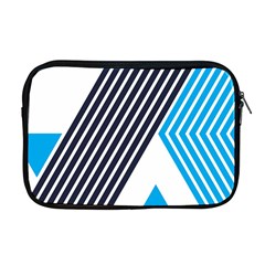 Blue Lines Background, Retro Backgrounds, Blue Apple Macbook Pro 17  Zipper Case by nateshop