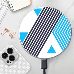 Blue Lines Background, Retro Backgrounds, Blue Wireless Fast Charger(white) by nateshop