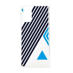 Blue Lines Background, Retro Backgrounds, Blue Samsung Galaxy Note 20 Tpu Uv Case by nateshop