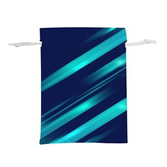 Blue Neon Lines, Blue Background, Abstract Background Lightweight Drawstring Pouch (s) by nateshop