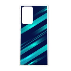 Blue Neon Lines, Blue Background, Abstract Background Samsung Galaxy Note 20 Ultra Tpu Uv Case by nateshop