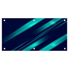 Blue Neon Lines, Blue Background, Abstract Background Banner And Sign 6  X 3  by nateshop