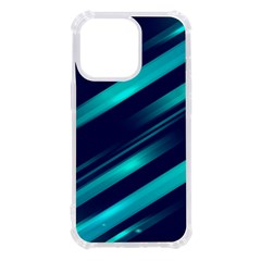 Blue Neon Lines, Blue Background, Abstract Background Iphone 13 Pro Tpu Uv Print Case by nateshop