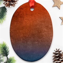 Orange To Blue, Abstract, Background, Blue, Orange, Ornament (oval) by nateshop