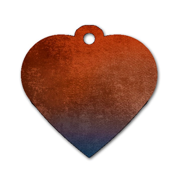 Orange To Blue, Abstract, Background, Blue, Orange, Dog Tag Heart (Two Sides)