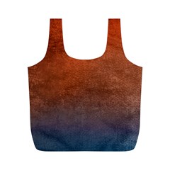 Orange To Blue, Abstract, Background, Blue, Orange, Full Print Recycle Bag (m) by nateshop