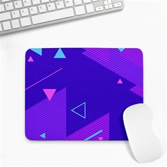 Purple Geometric Abstraction, Purple Neon Background Small Mousepad by nateshop