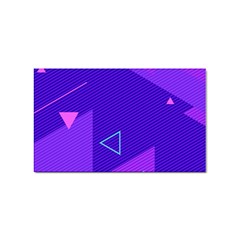 Purple Geometric Abstraction, Purple Neon Background Sticker (rectangular) by nateshop