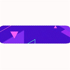 Purple Geometric Abstraction, Purple Neon Background Large Bar Mat by nateshop