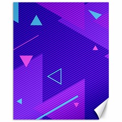 Purple Geometric Abstraction, Purple Neon Background Canvas 11  X 14  by nateshop