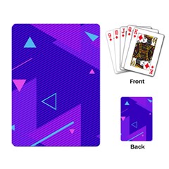 Purple Geometric Abstraction, Purple Neon Background Playing Cards Single Design (rectangle) by nateshop